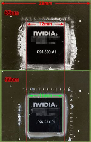 G96 , 55 nm vs 65 nm